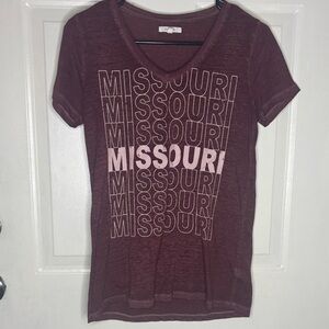 Maurices Maroon Missouri Graphic Tee